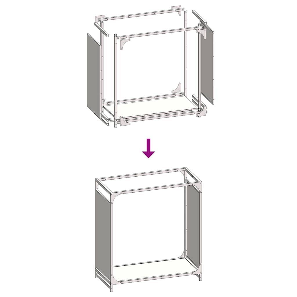 Range-bûches en Acier pour Cheminée Intérieur Design Vert Olive 60cm – ComfortXL Outdoor Living - Image 9