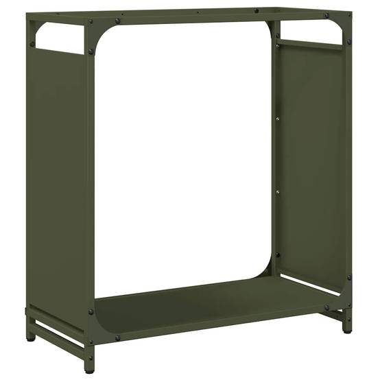 Range-bûches en Acier pour Cheminée Intérieur Design Vert Olive 60cm – ComfortXL Outdoor Living - Image 2