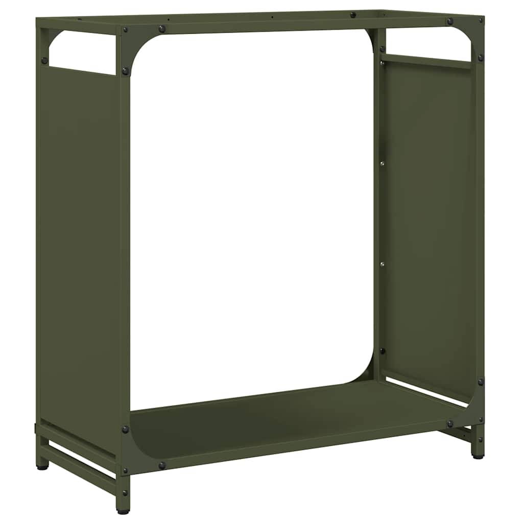 Range-bûches en Acier pour Cheminée Intérieur Design Vert Olive 60cm – ComfortXL Outdoor Living - Image 2