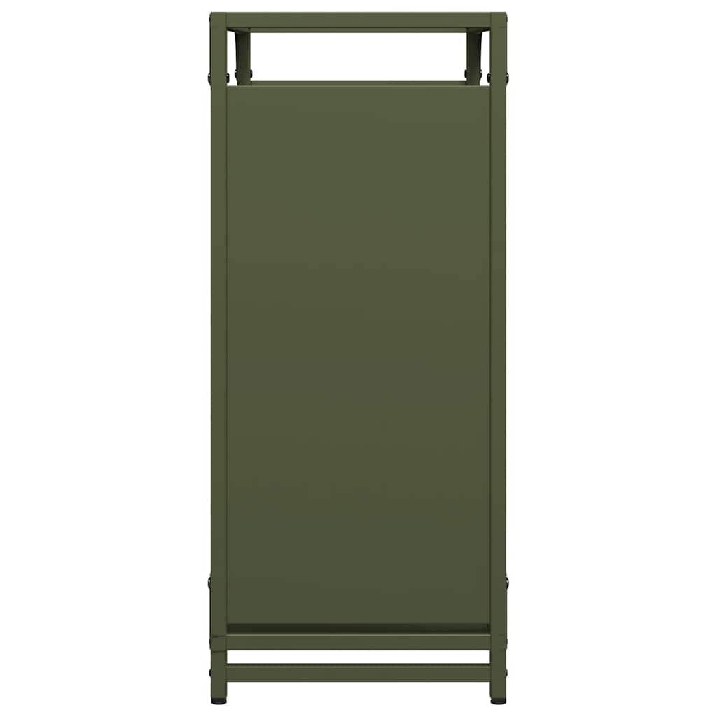 Range-bûches en Acier pour Cheminée Intérieur Design Vert Olive 60cm – ComfortXL Outdoor Living - Image 6