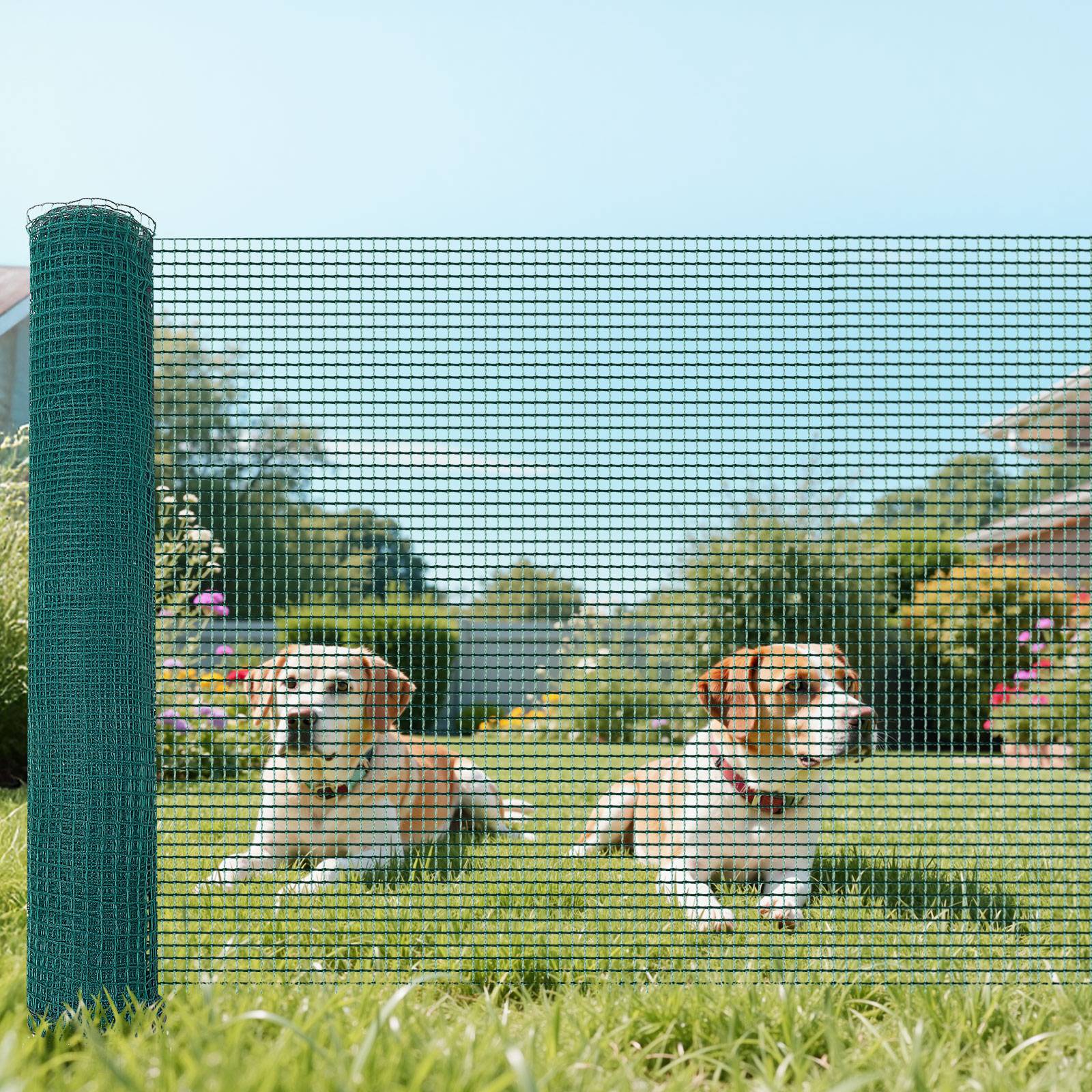 Vevor - VEVOR Clôture filet mobile 15x0,9 m, filet PE résistant UV, 9 poteaux en fibre de verre - Image 8