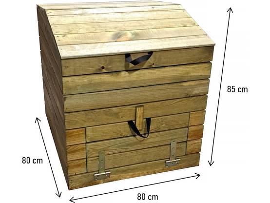 Composteur En Bois 500l "douglas" 80 X 80 X 85 Cm -habitat Et Jardin - Image 3