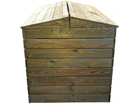 Composteur En Bois 500l "douglas" 80 X 80 X 85 Cm -habitat Et Jardin - Image 4