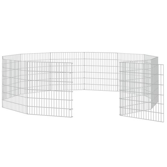 Vidaxl - Enclos d'animaux en liberté 12 panneaux 54x60 cm fer galvanisé vidaXL 171576 - Image 9