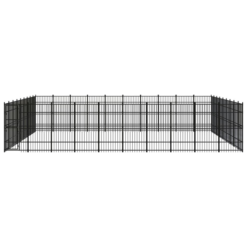 Vidaxl - Chenil D'Extérieur Pour Chiens Acier 82,94 M² - vidaXL - Imagen 1