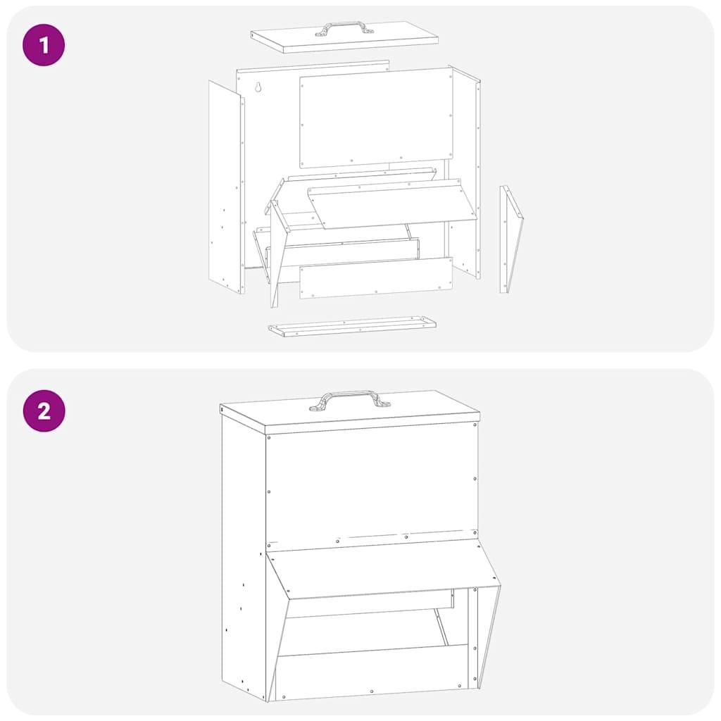 Distributeur Grain Compact Métal Poule 2kg Vert Olive - ComfortXL Outdoor Living - Image 9