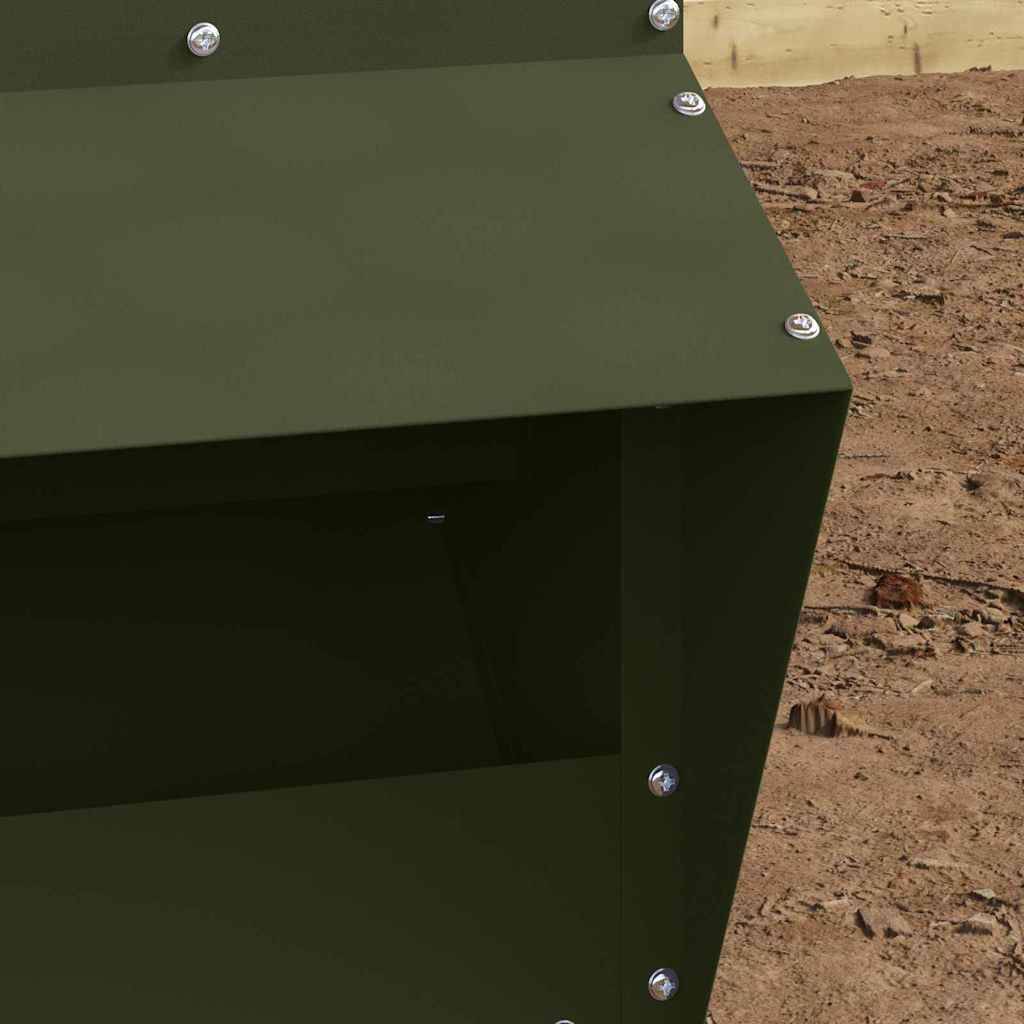 Distributeur Grain Compact Métal Poule 2kg Vert Olive - ComfortXL Outdoor Living - Image 3