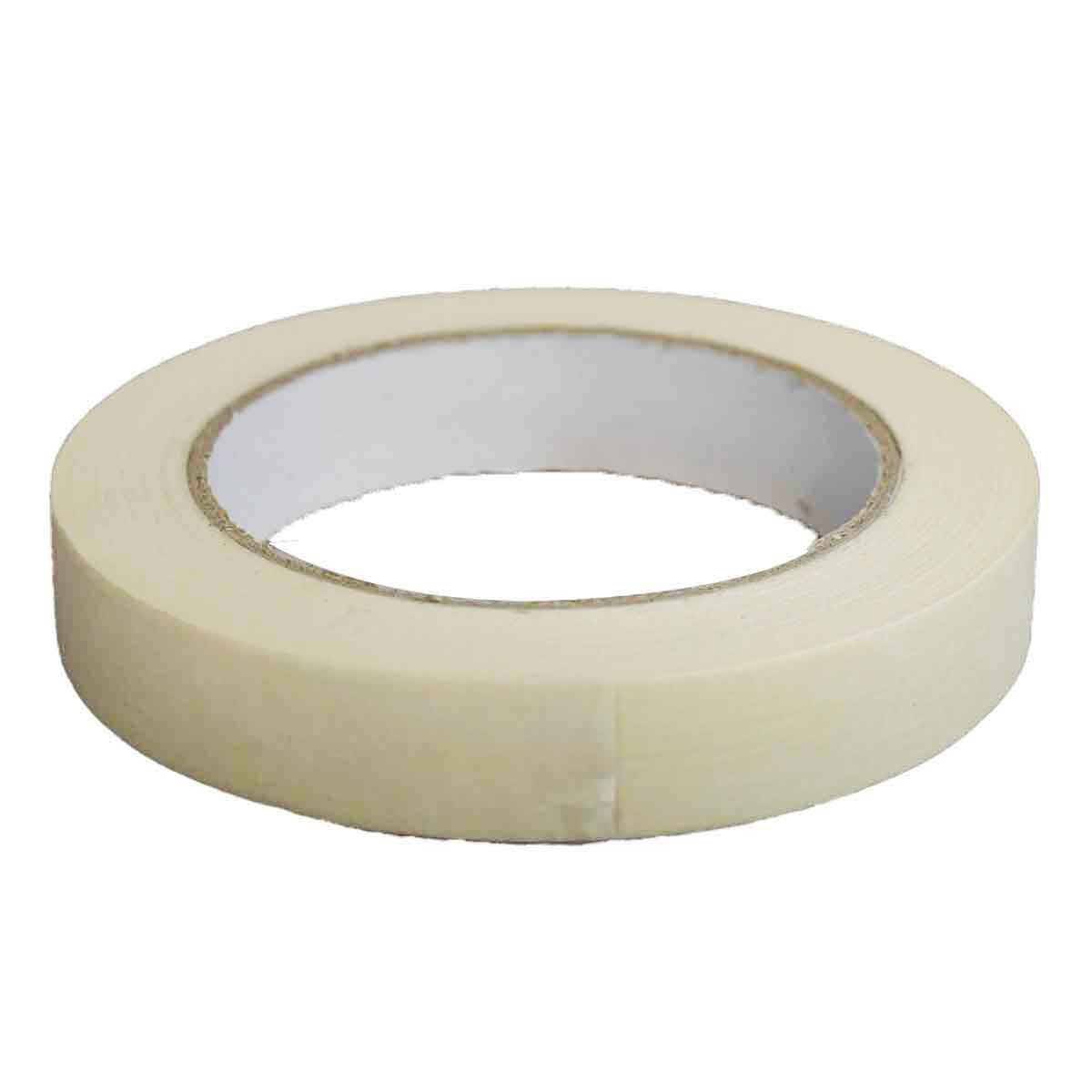Ruban adhésif de masquage jaune jusqu'à 80° - rouleau adhésif 19 mm x 50 m pour la peinture TECPLAST - Imagen 2