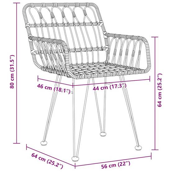 Ensemble Table et Chaises de Jardin en Poly Rotin pour 4 Personnes Idéal Terrasse Marron – ComfortXL Outdoor Living - Image 8