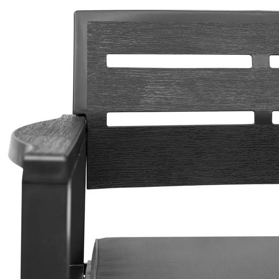 ComfortXL - Banc de jardin 2 places plastique extérieur résistant intempéries 133cm anthracite - ComfortXL Outdoor Living - Image 4