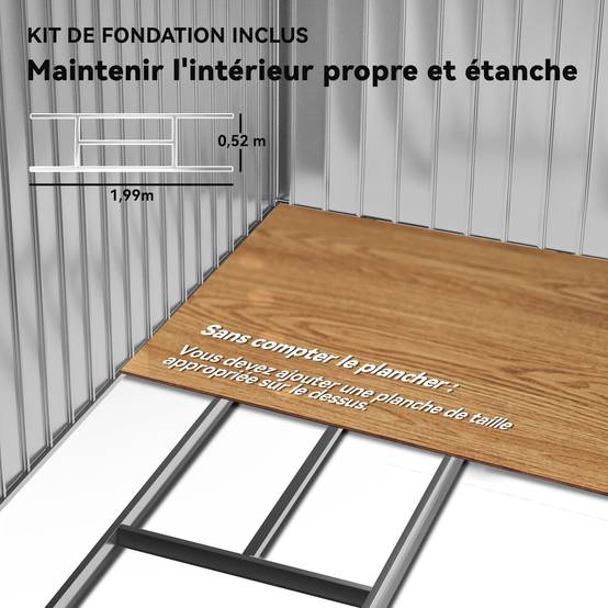 ComfortXL - Abri de jardin en acier galvanisé aménagement extérieur rangement sécurisé 213x130cm vert - ComfortXL Outdoor Living - Image 8