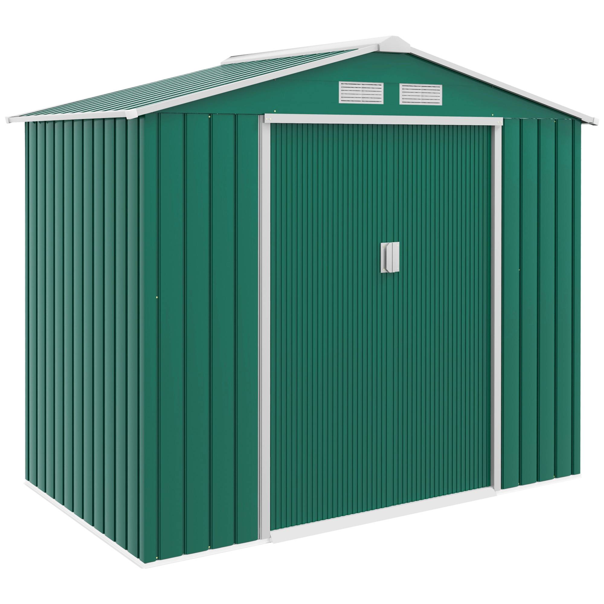 ComfortXL - Abri de jardin en acier galvanisé aménagement extérieur rangement sécurisé 213x130cm vert - ComfortXL Outdoor Living - Image 1