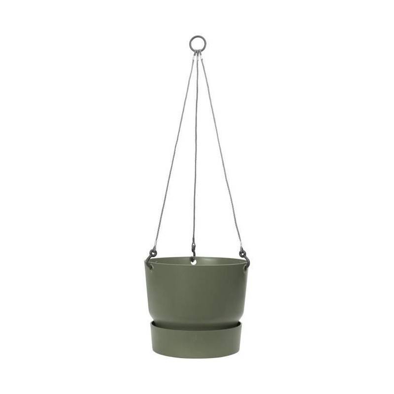 Elho - Elho Pot De Fleurs A Suspendre Greenville 24 - Exterieur - O 23,9 X H 20,3 Cm - Vert Feuille - Imagen 1