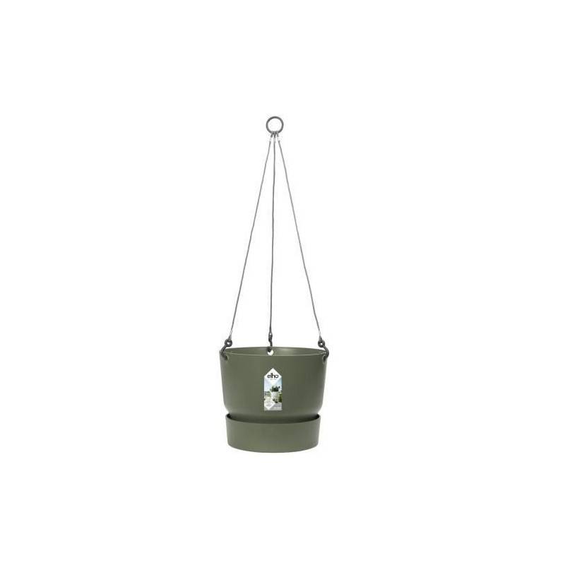 Elho - Elho Pot De Fleurs A Suspendre Greenville 24 - Exterieur - O 23,9 X H 20,3 Cm - Vert Feuille - Imagen 2