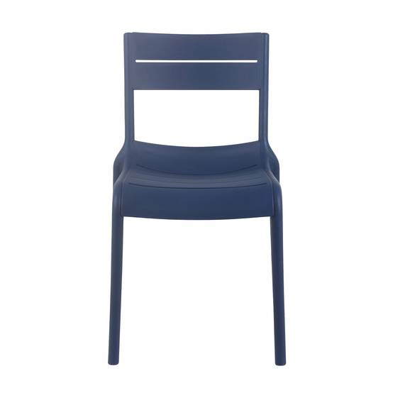Oviala - Lot de 4 chaises de terrasse en plastique bleu pacific Paname - Oviala - Imagen 4