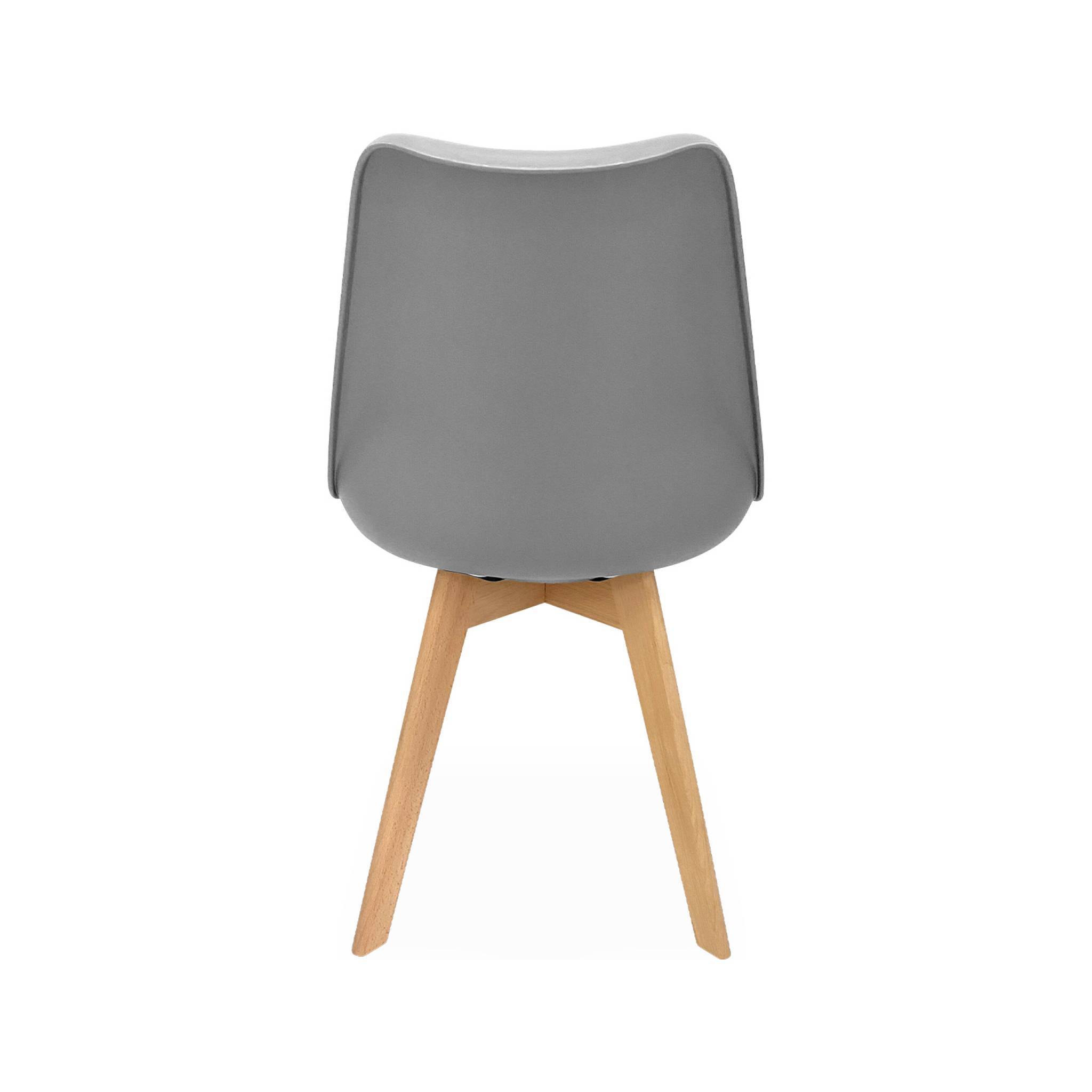 sweeek - Lot de 6 chaises scandinaves. pieds bois de hêtre. chaises 1 place. gris | sweeek - Image 7