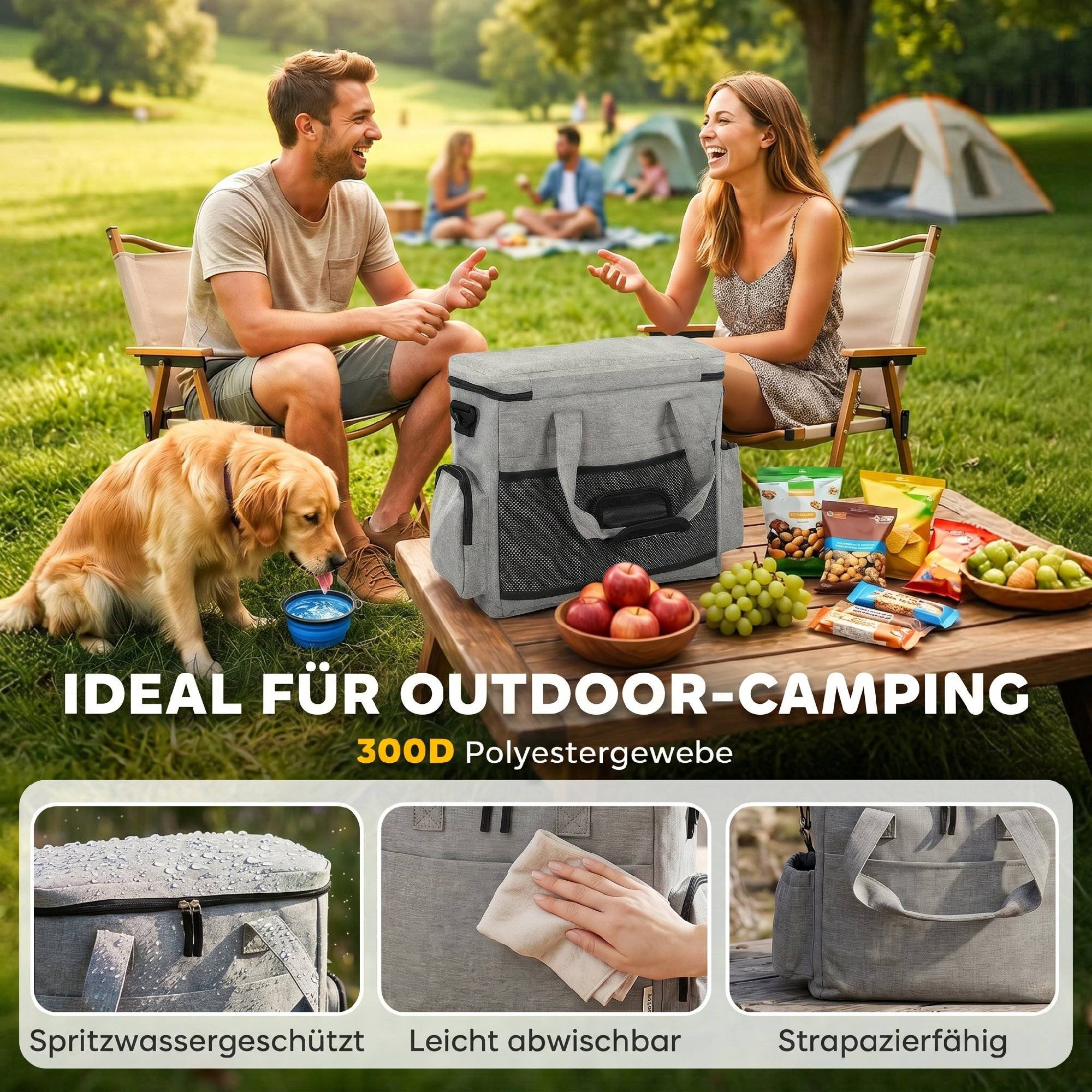 Sac transport chien chat tissu cationique voyage promenade poches gris clair - ComfortXL Outdoor Living - Image 8