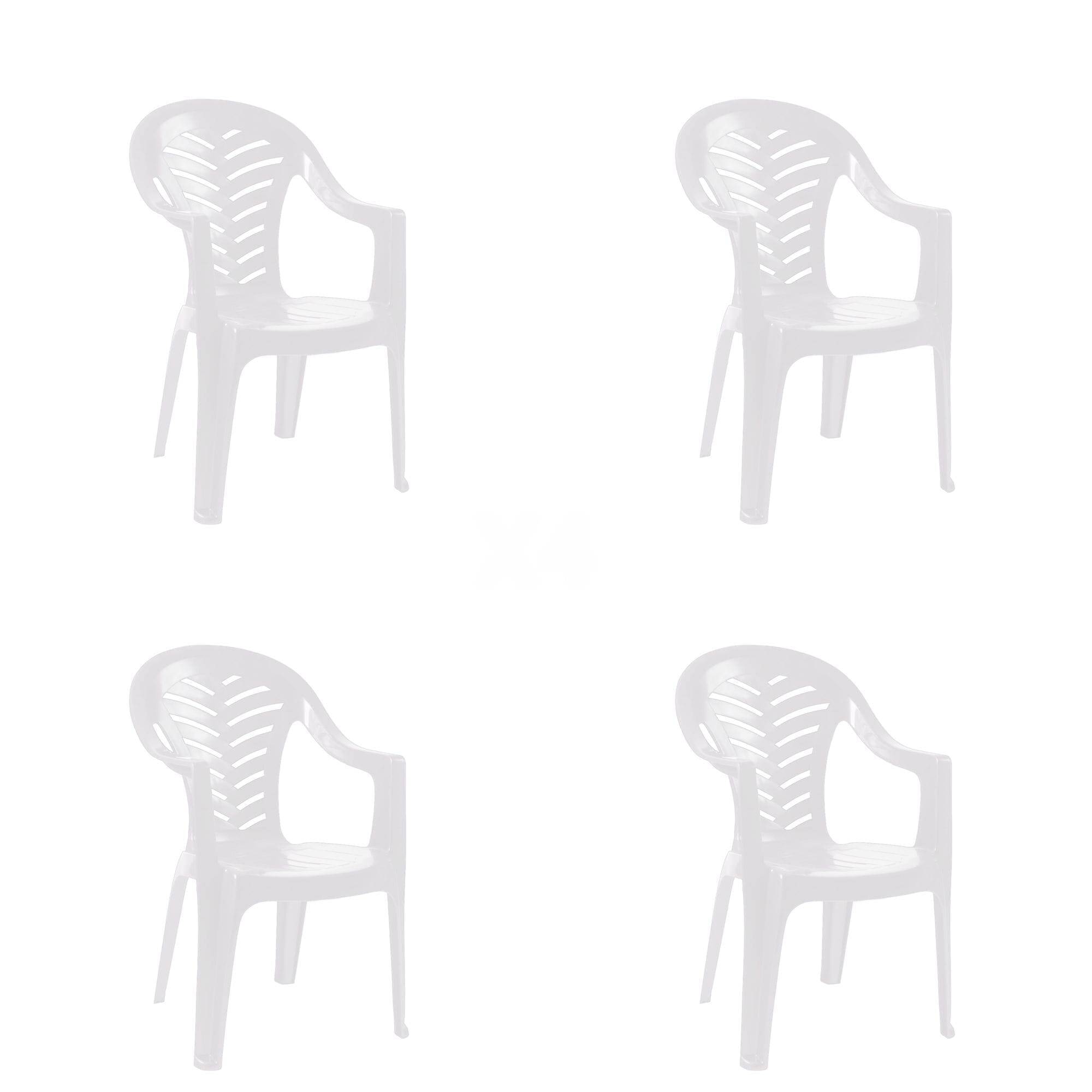 Garbar - Fauteuils Palma garbar plastique blanc (Lot de 4) - Image 1