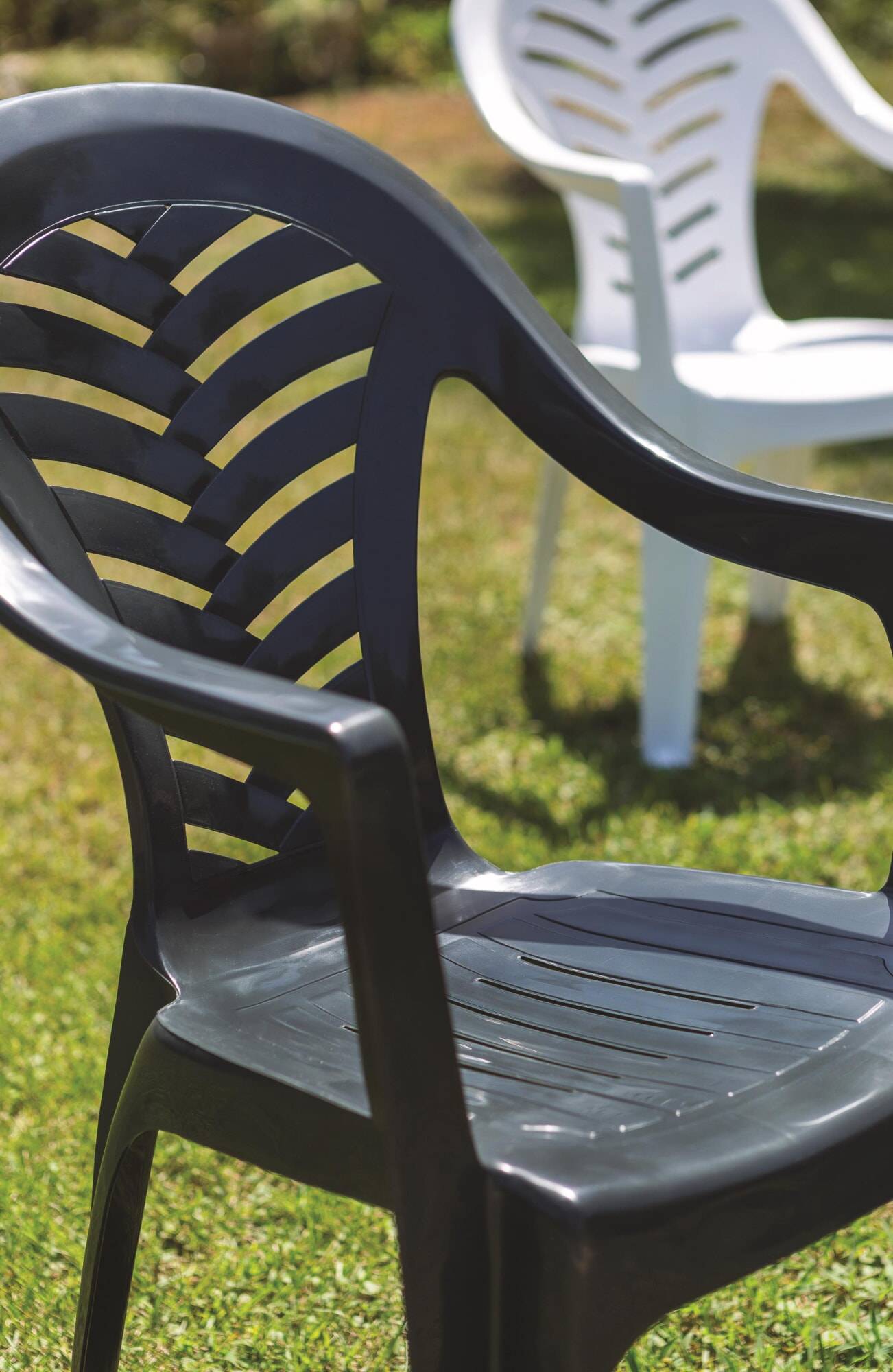 Garbar - Fauteuils Palma garbar plastique blanc (Lot de 4) - Image 5