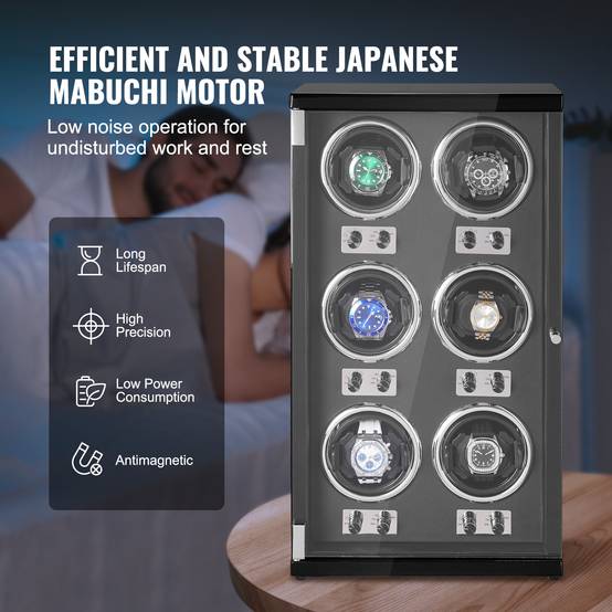 VEVOR Remontoir de 6 Montres Automatiques 6 Moteurs Mabuchi Japonais Silencieux - Image 4