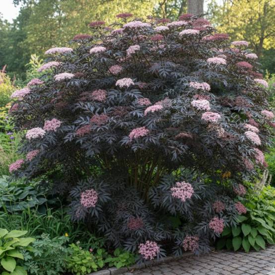 Sureau noir Laced Up® 'SNR 1292', Sambucus à fleurs Blanche - feuillage Caduc - Pot de 3L - 20/40 cm- hauteur à maturité De 3,00 m à 5,00 m - Image 4