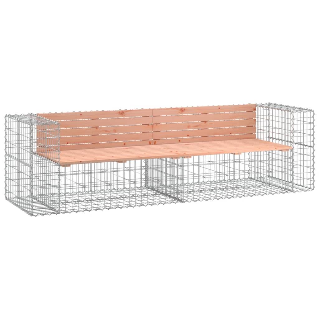 Maison Chic - Banc de jardin - Banc d'extérieur - Banquette design gabion 244x71x65,5 cm bois massif douglas - Imagen 1