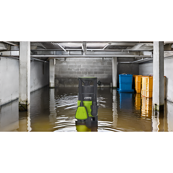 Pompe de relevage Eaux usées / Eaux Chargées 400W Pompe Vide-Cave Flotteur Inox Inondation Egouts Caves VITO - Image 2