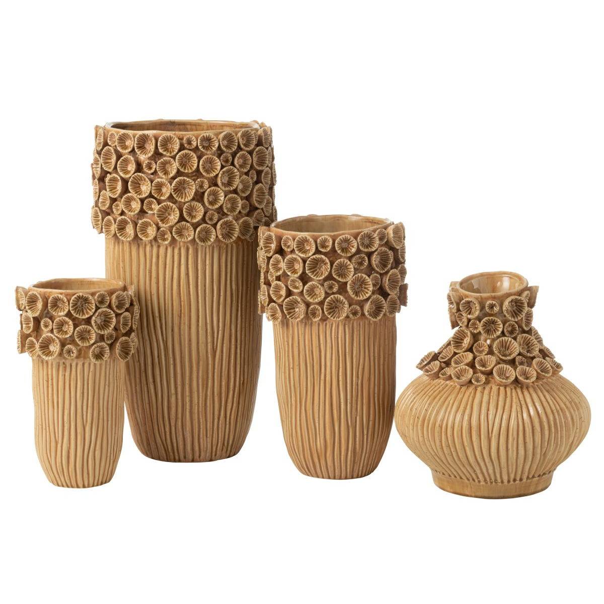 Vase Corail en Argile "Isidro" 56cm Ocre - Image 2
