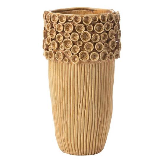 Vase Corail en Argile "Isidro" 56cm Ocre - Image 1