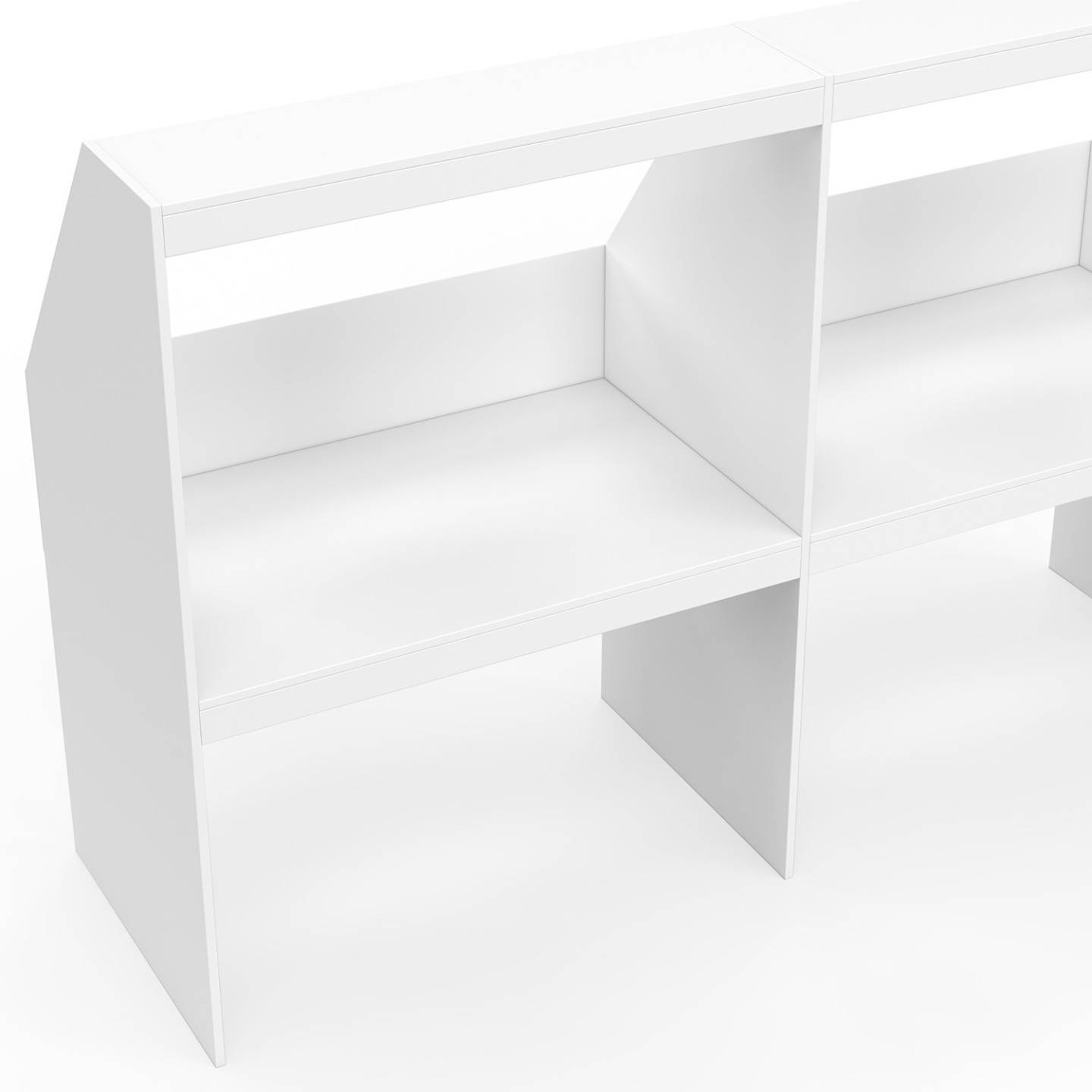 Etagère sous pente 4 cases TOMI 160 x 50 x 110/70 cm blanc - Image 5
