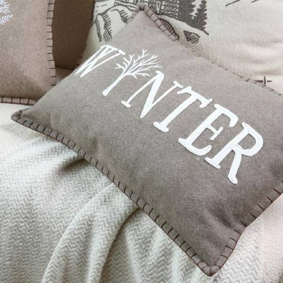Lovely Casa - Coussin "WINTER" en velours de coton - LOVELY CASA - Imagen 3