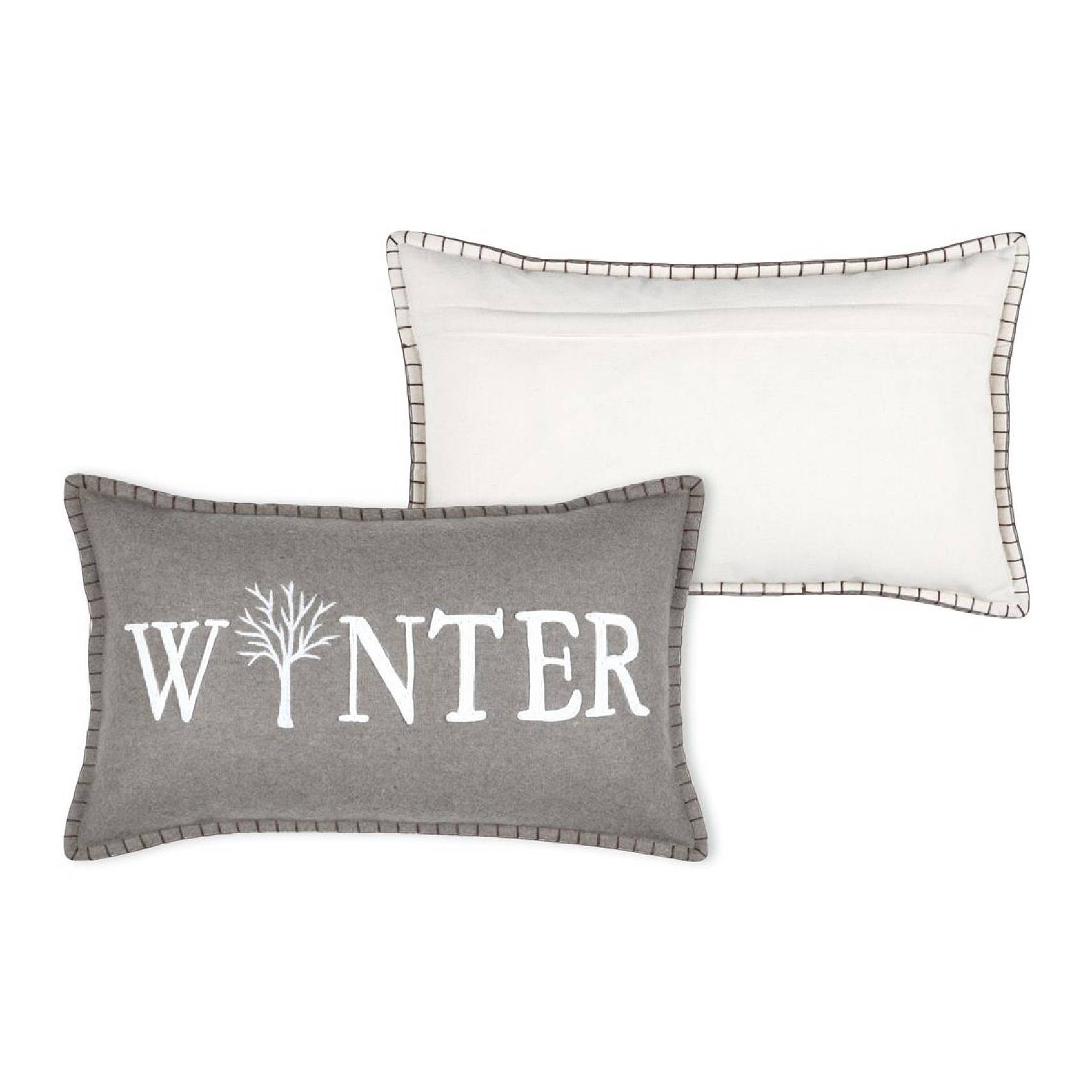 Lovely Casa - Coussin "WINTER" en velours de coton - LOVELY CASA - Imagen 1