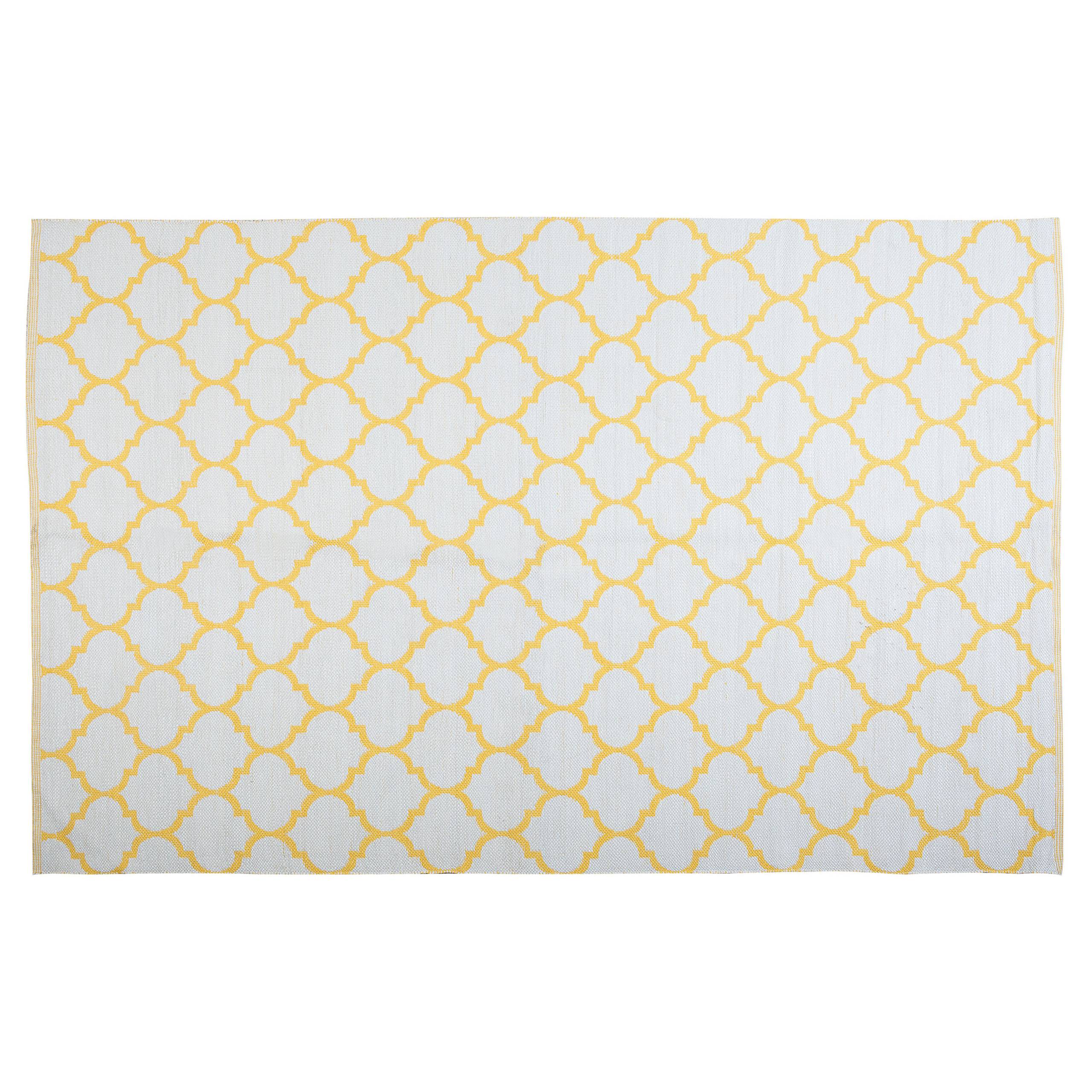 Beliani - Tapis Beige en PVC 140 x 200 cm Réversible Fabriqué à la Main pour Salon Moderne Matière Robuste Facile à Entretenir - Imagen 5