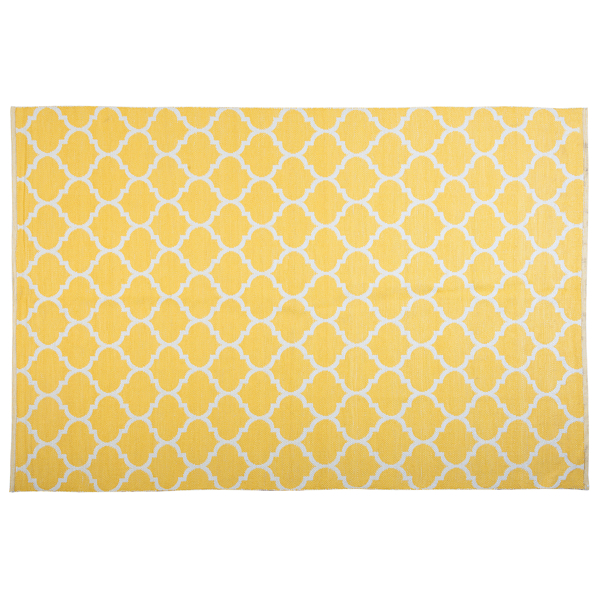 Beliani - Tapis Beige en PVC 140 x 200 cm Réversible Fabriqué à la Main pour Salon Moderne Matière Robuste Facile à Entretenir - Imagen 1