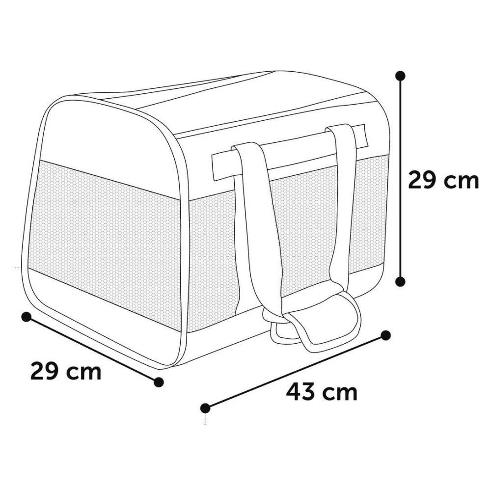 Sac de transport hakon, 29 x 43 x 29 cm noir, chien max 7 kg - Imagen 2