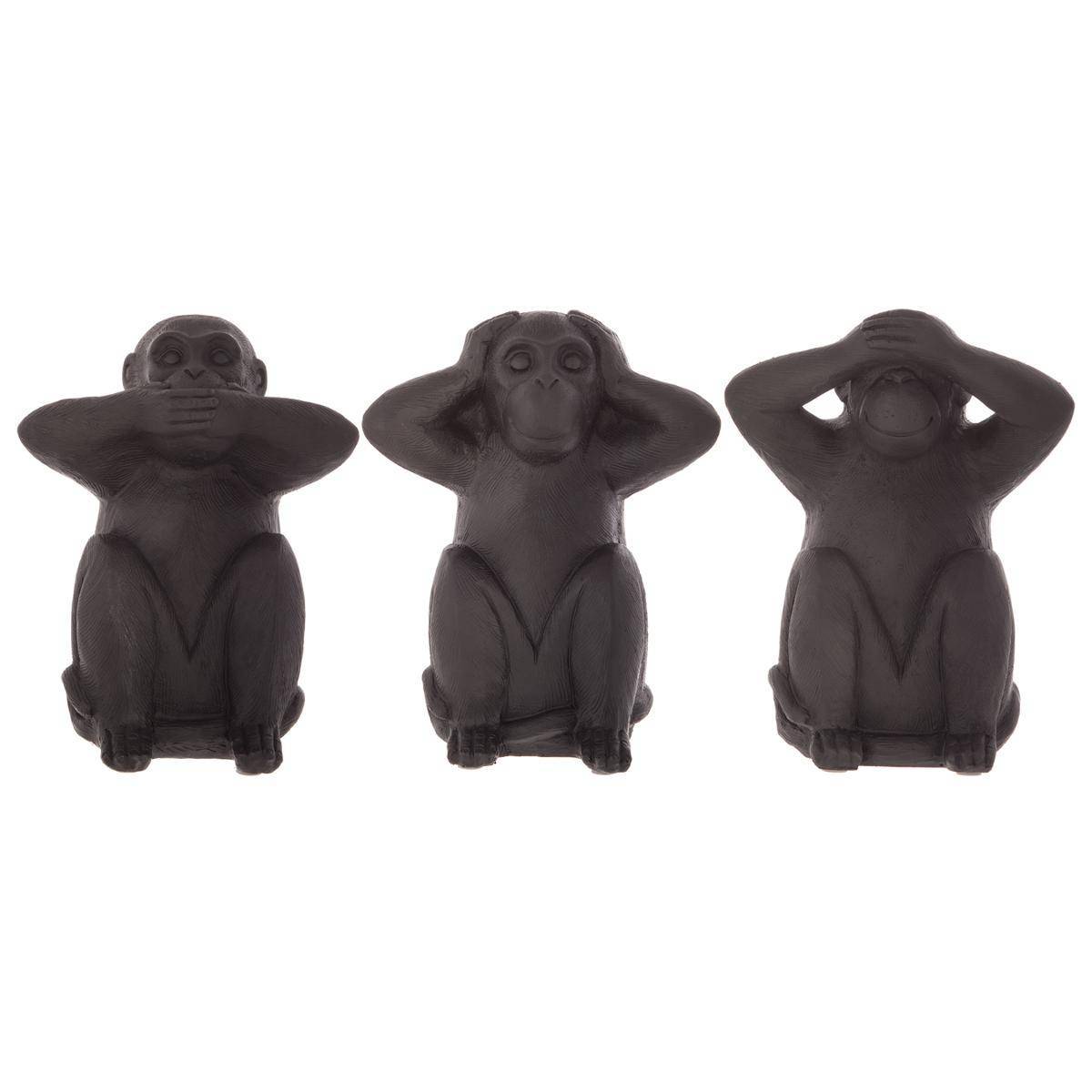 Atmosphera - Lot de 3 singes Sagesse H.23cm résine - Atmosphera Créateur d'intérieur - Imagen 1