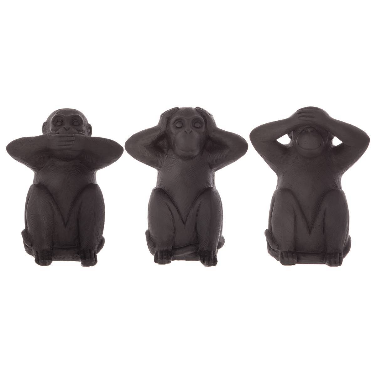 Atmosphera - Lot de 3 singes Sagesse H.23cm résine - Atmosphera Créateur d'intérieur - Imagen 2