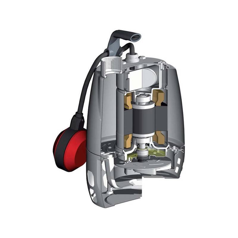 Pompe de relevage Calpeda tout inox GXVM256 0,25 KW - Monophasé 220V - Jusqu'à 10.2 M3/H - Livrée avec condensateur, flotteur réglable et un câble d'a - Image 4
