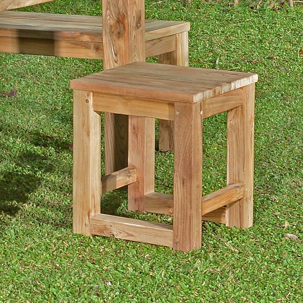 Tabouret en teck recyclé Toscagne - Gecko Jardin - Image 3