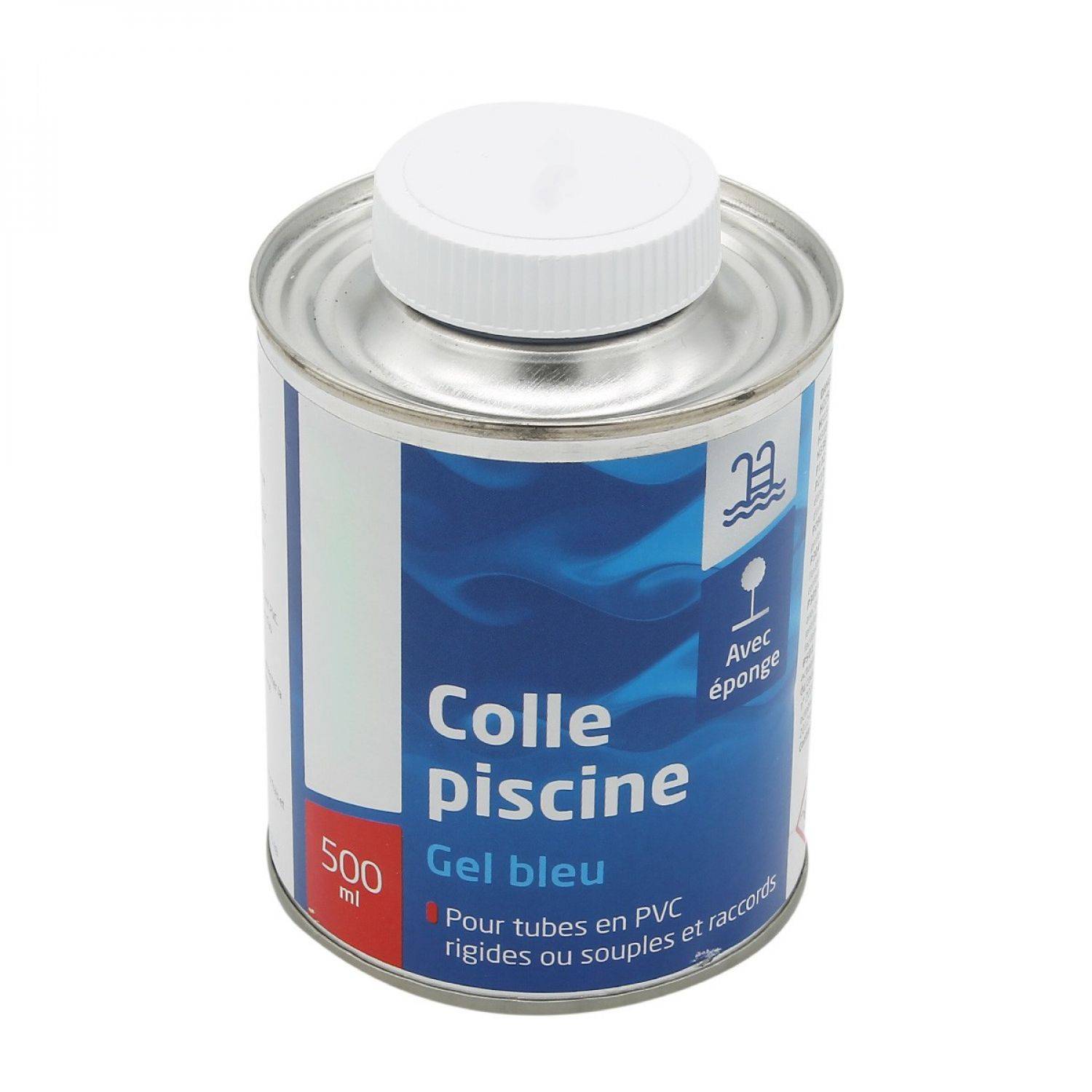 Linxor - Colle piscine avec éponge pour tube et raccord PVC - Gel bleu - 500 ml - Linxor