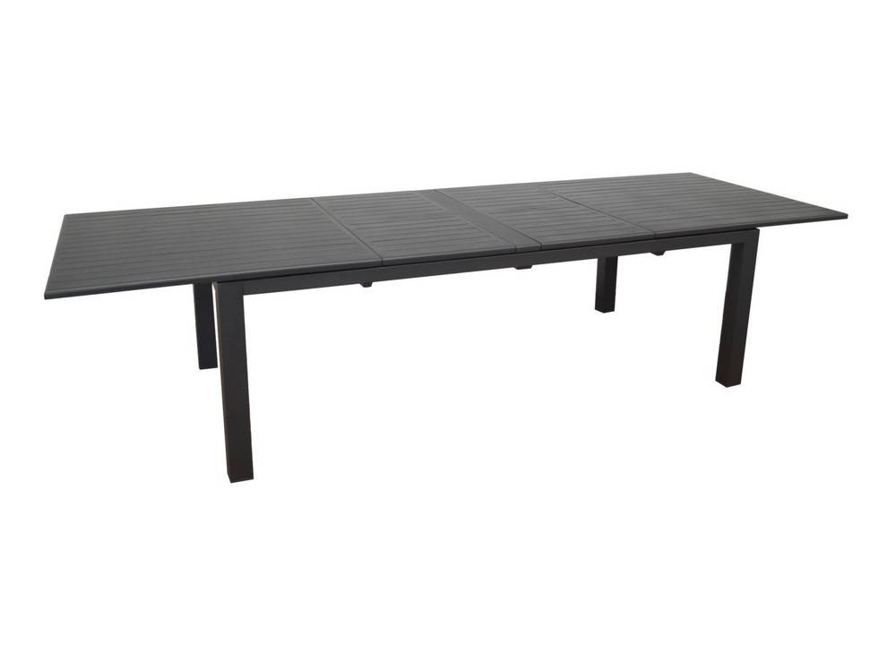 Proloisirs - Table de jardin rectangulaire extensible Genes - graphite 220/270/320 cm - Image 1