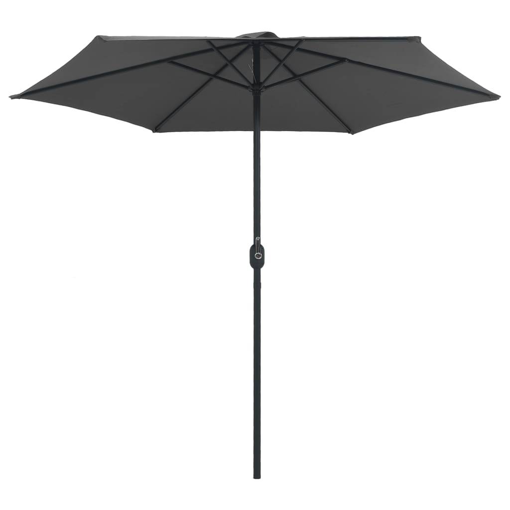 Helloshop26 - Parasol d'extérieur et mât en aluminium 270 x 246 cm anthracite - Imagen 3