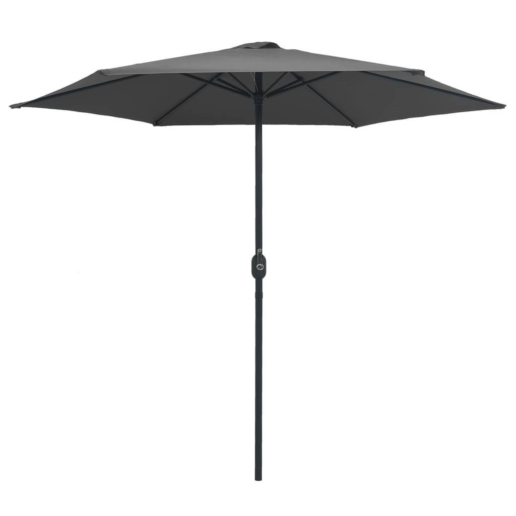 Helloshop26 - Parasol d'extérieur et mât en aluminium 270 x 246 cm anthracite - Imagen 2