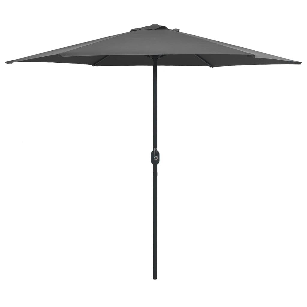 Helloshop26 - Parasol d'extérieur et mât en aluminium 270 x 246 cm anthracite - Imagen 1