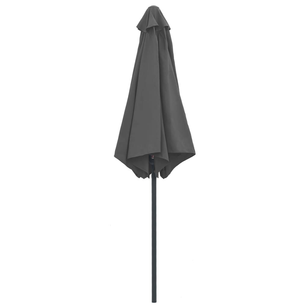 Helloshop26 - Parasol d'extérieur et mât en aluminium 270 x 246 cm anthracite - Imagen 4