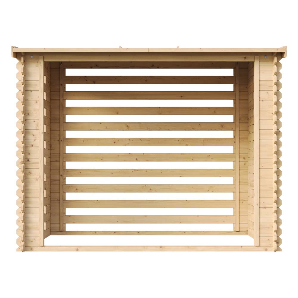 Timbela - Abri à bûches -l146xL232xH199 cm / 2.63 m² - Abri De Stockage Du Bois et range bûches extérieur - 19 mm d’épaisseur - Timbela M202 - Image 3