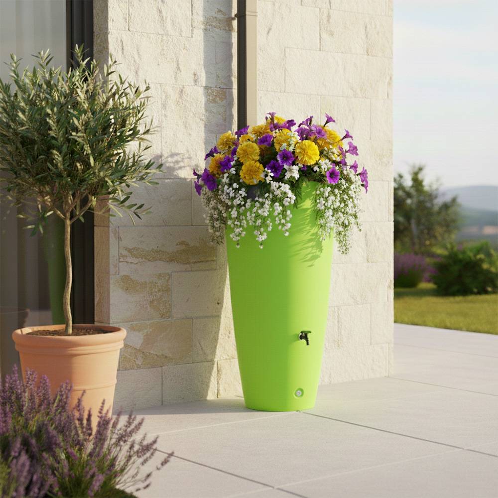 Récupérateur d'eau de pluie 190l ros'eau 2-en-1 + kit complet - plast'up rotomoulage - Imagen 2