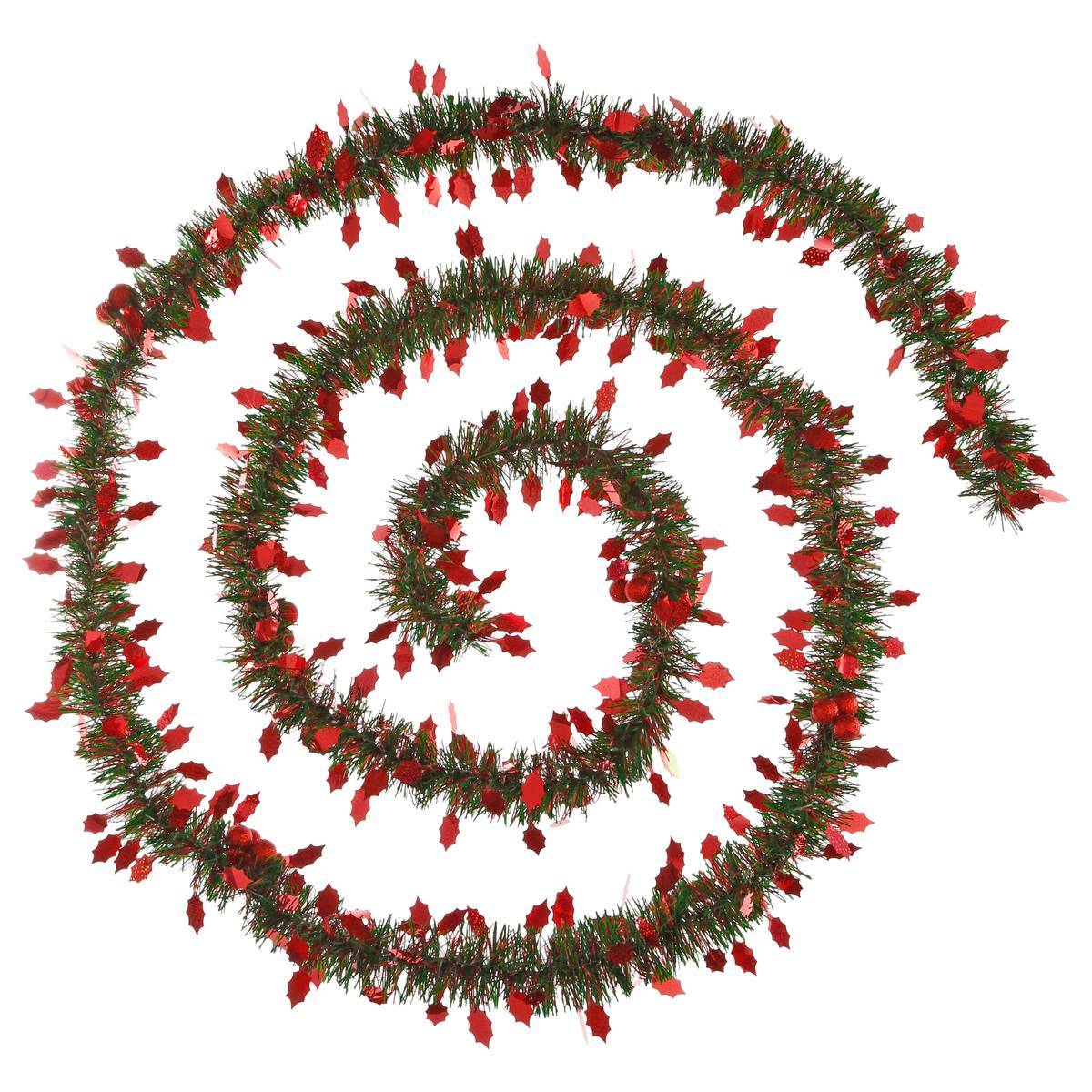 Feeric Christmas - Guirlande houx rouge 10cmx2,7m 4 plis vert - Feeric Lights & Christmas - Image 2
