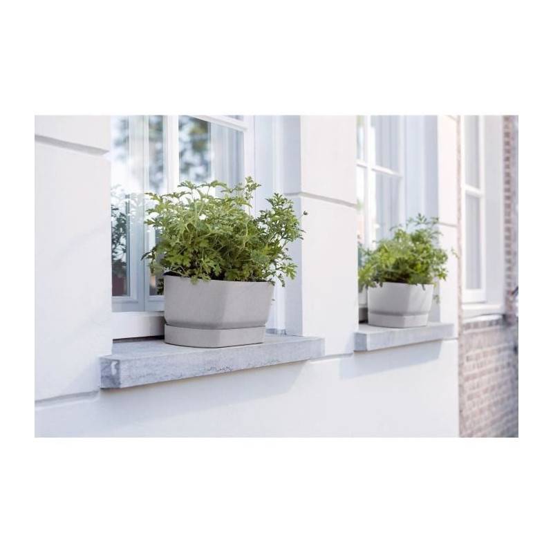 Elho - Planteur Ovale Greenville - Plastique - ø50 - Living Ciment - Image 5