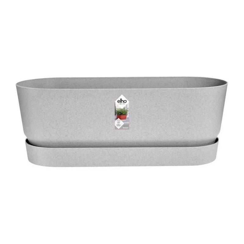 Elho - Planteur Ovale Greenville - Plastique - ø50 - Living Ciment - Image 1